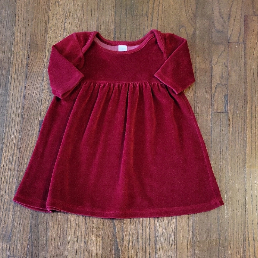 GAP Kids Burgundy Velvet Dress